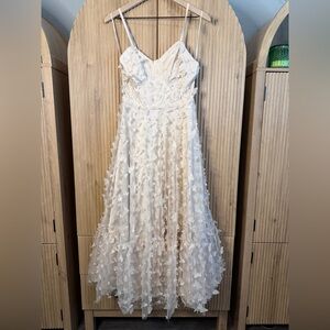 Chic Cream Lace-Up Dress by Mable